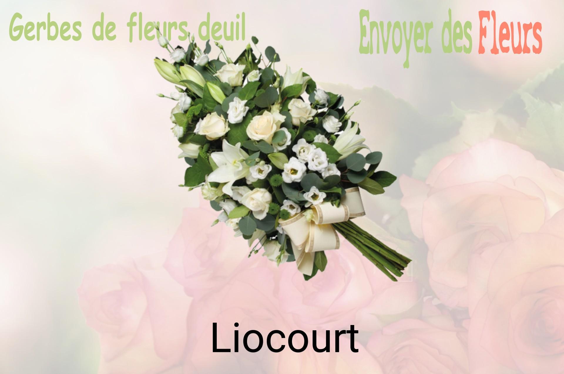 Gerbe de fleurs de deuil livrée à Liocourt